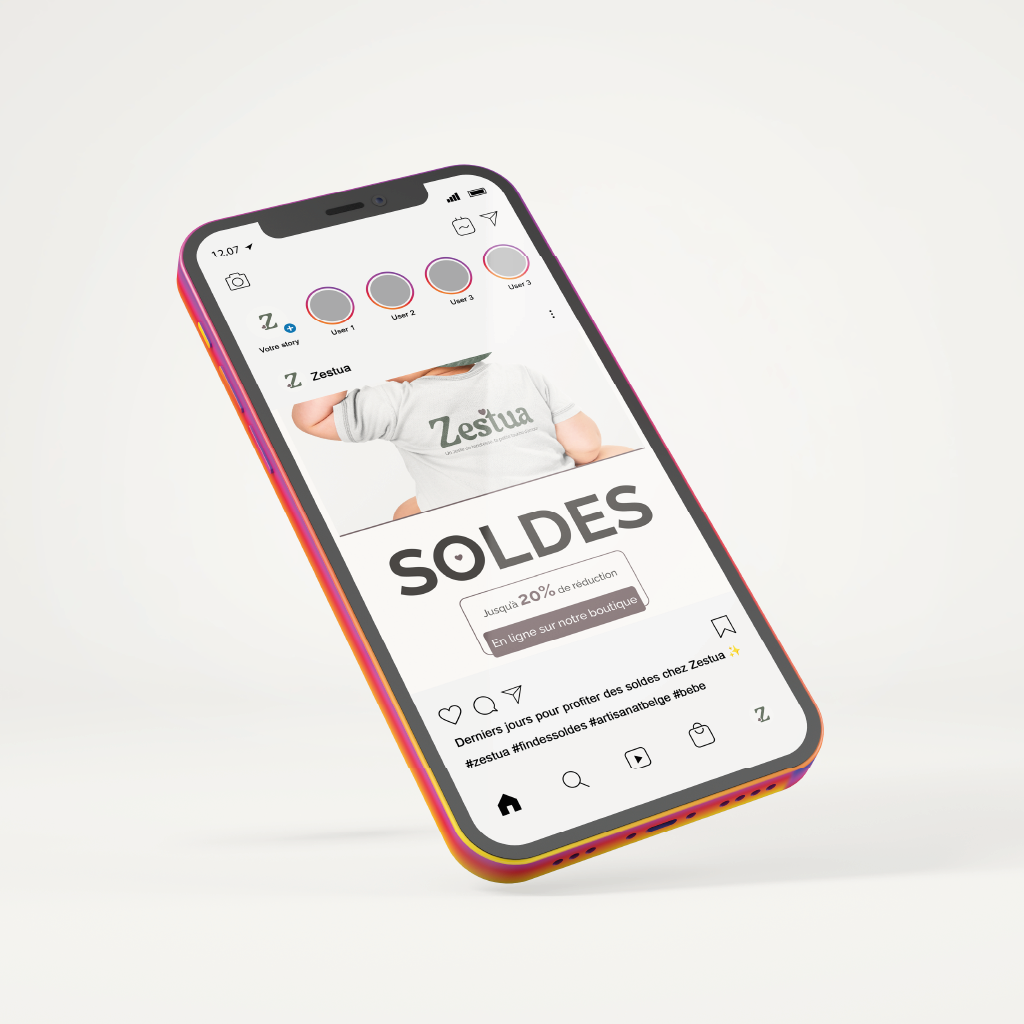 Communication digitale Zestua – publication Instagram
